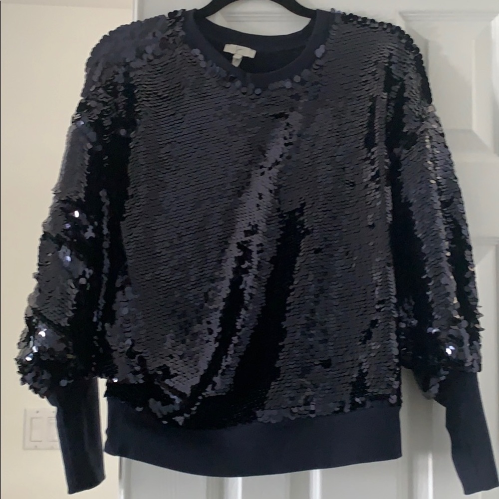 Sequin navy blouse